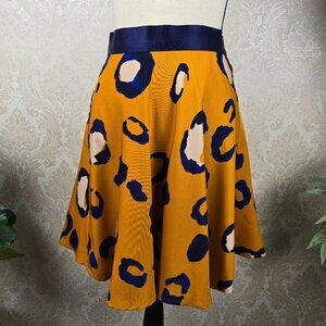 3.1 Phillip Lim for Target Size 12 Orange Animal Print Mini Skirt Circle Skater